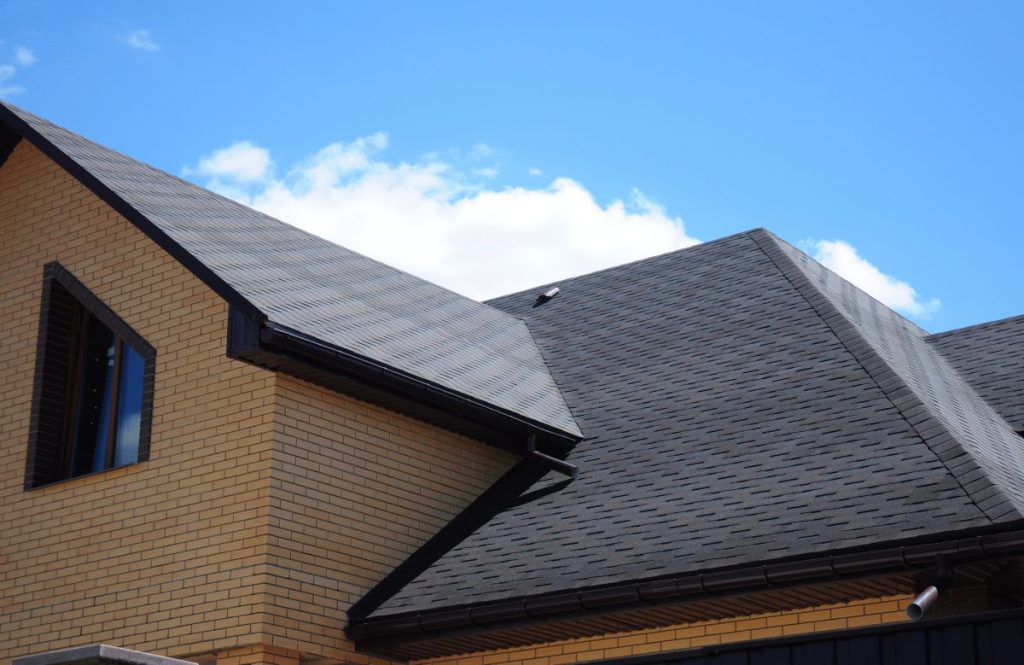brick house with asphalt shingle roof, St Paul, Minnesota
