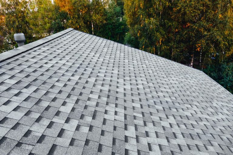 new renovated roof with shingles flat polymeric roof tiles, St Paul, MN